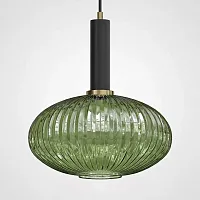 Светильник подвесной Ferm Living chinese lantern С Black / Green 189638-26 ImperiumLoft зелёный 1 лампа, основание чёрное в стиле современный лофт 