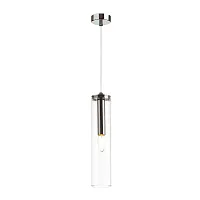 Светильник подвесной Klum 4695/1 Odeon Light прозрачный 1 лампа, основание хром в стиле современный хай-тек трубочки