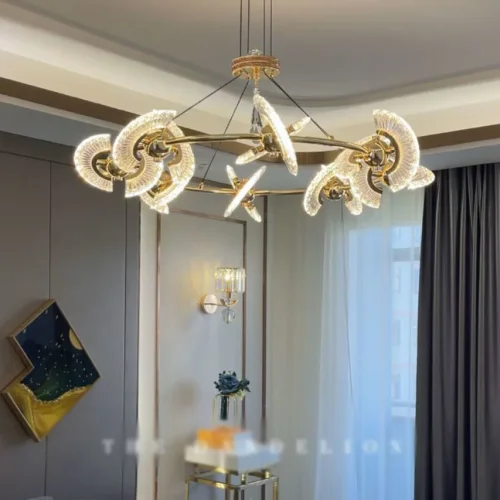 Люстра подвесная PHOENIX CH D85 219641-23 ImperiumLoft прозрачная на 8 ламп, основание латунь в стиле современный арт-деко фото 11 Люстра подвесная PHOENIX CH D85 219641-23 ImperiumLoft прозрачная на 8 ламп, основание латунь в стиле современный арт-деко фото 11