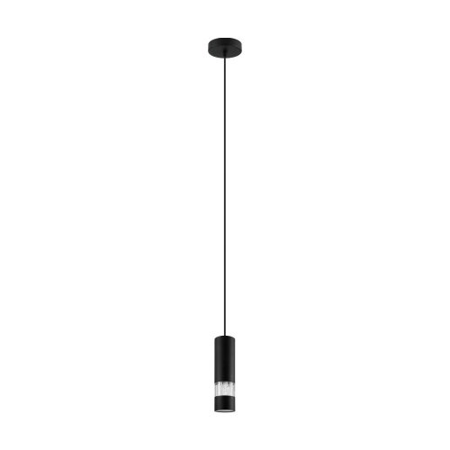 Светильник подвесной Bernabeta 39705 Eglo чёрный 1 лампа, основание чёрное в стиле современный трубочки