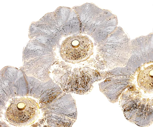 Бра LED Грея 07601-5W,36 Kink Light прозрачный на 5 ламп, основание латунь в стиле флористика современный цветы фото 2