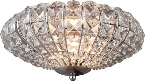 Люстра потолочная Gwenda TL1160-1D Toplight прозрачная на 1 лампу, основание хром в стиле современный 