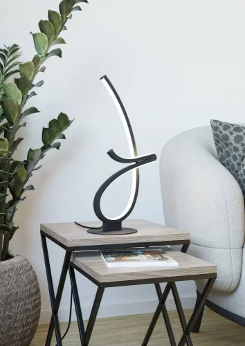 Настольная лампа LED Cardoncito 902348 Eglo чёрная на 1 лампу, основание чёрное металл в стиле современный хай-тек фото 2