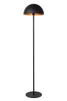 Торшер Siemon 45796/01/30 Lucide  чёрный 1 лампа, основание чёрное в стиле современный
