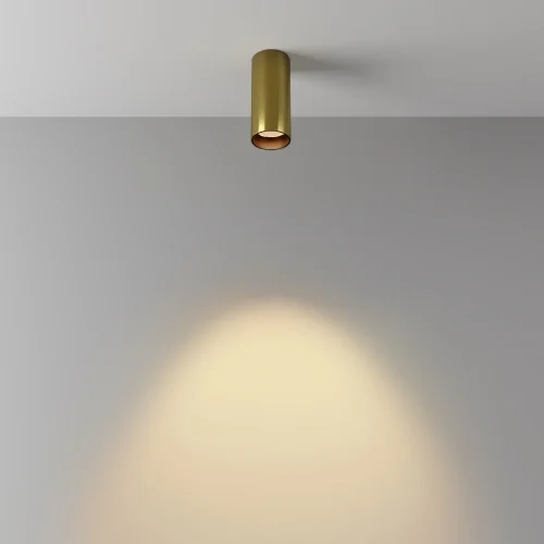 Светильник накладной LED Focus LED C056CL-L12W2.7K-W-BS Maytoni латунь на 1 лампу, основание латунь в стиле современный хай-тек трубочки круглый фото 9