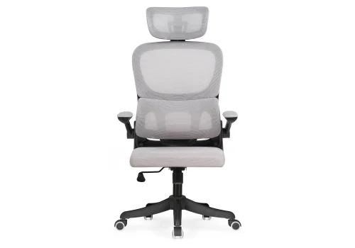 Компьютерное кресло Sprut light gray 15790 Woodville, серый/сетка, ножки/пластик/чёрный, размеры - *1270***640*670 фото 3