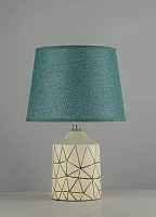 Настольная лампа Erula E 4.1.T1 WY Arti Lampadari бирюзовая 1 лампа, основание бежевое керамика в стиле классический кантри 