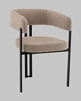 Стул Серенидат букле бежевый УТ000041349 Stool Group, бежевый/букле, ножки/металл/чёрный, размеры - *****