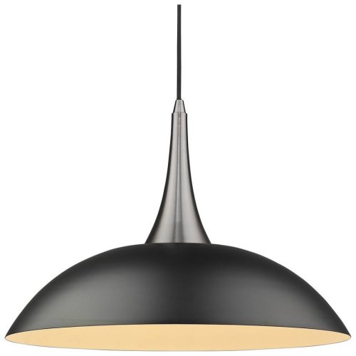 Светильник подвесной Pina WE271.01.026 Wertmark чёрный 1 лампа, основание матовое никель в стиле лофт современный  фото 2