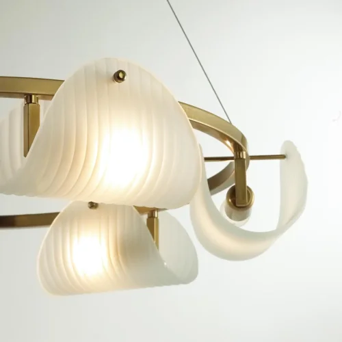 Люстра подвесная Fioro 6571/6 Lumion белая на 6 ламп, основание медь в стиле классический фото 6