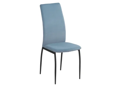 Стул Tod light blue / black 11870 Woodville, голубой/велюр, ножки/металл/чёрный, размеры - ****430*560 фото 10