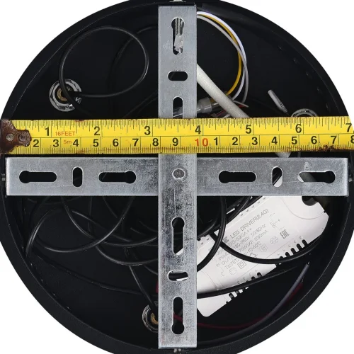 Люстра подвесная с пультом LED LAMPS 81285 Natali Kovaltseva белая чёрная на 1 лампу, основание чёрное в стиле современный хай-тек с пультом яндекс алиса сири фото 9