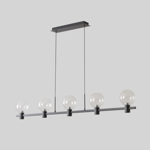 Светильник подвесной ЛЕД DUET SP35W LED BLACK Crystal Lux прозрачный на 1 лампу, основание чёрное в стиле минимализм линейный фото 4