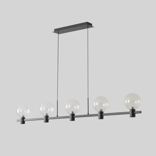 Светильник подвесной ЛЕД DUET SP35W LED BLACK Crystal Lux прозрачный на 1 лампу, основание чёрное в стиле минимализм линейный фото 4 Светильник подвесной ЛЕД DUET SP35W LED BLACK Crystal Lux прозрачный на 1 лампу, основание чёрное в стиле минимализм линейный фото 4
