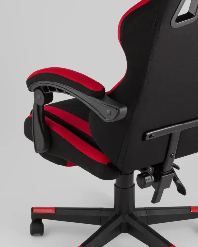 Кресло спортивное TopChairs Prophet с оттоманкой, ткань, черно-красный УТ000039482 Stool Group, красный чёрный/текстиль, ножки/полимер/чёрный, размеры - 1250*1350***490*470 фото 9