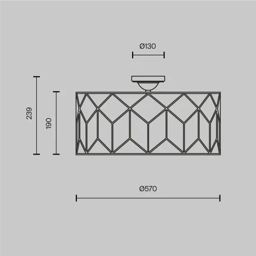 Люстра потолочная Messina H223-PL-05-G Maytoni бежевая на 5 ламп, основание золотое в стиле кантри фото 5