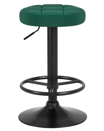 Табурет барный 5008_BlackBase-LM BRUNO BLACK,  цвет сиденья зеленый велюр (MJ9-88), цвет основания черный Dobrin, зелёный/велюр, ножки/металл/чёрный, размеры - 610*830***360*360