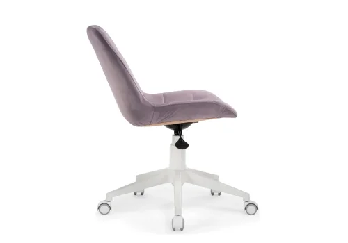 Компьютерное кресло Келми 1 светло-лиловый / белый 518293 Woodville, фиолетовый/велюр, ножки/пластик/белый, размеры - *880***510*610 фото 3