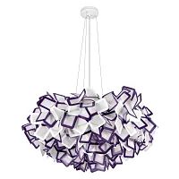 Люстра подвесная Слизия / Clizia 10231/780 Purple LOFT IT белая фиолетовая на 5 ламп, основание в стиле современный арт-деко 