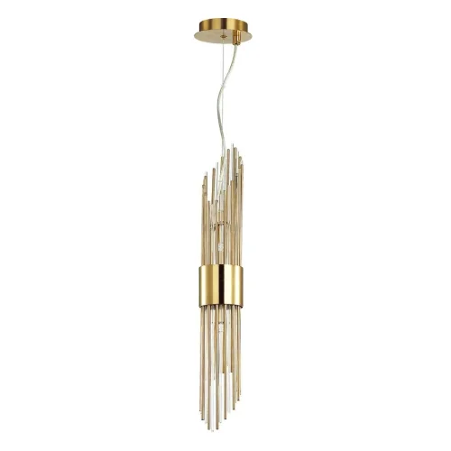 Светильник подвесной Flambi 4847/2 Odeon Light золотой 2 лампы, основание золотое в стиле арт-деко  фото 2