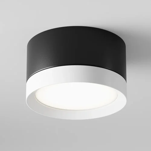 Светильник накладной Hoop C086CL-GX53-SRD-BW Maytoni белый чёрный 1 лампа, основание чёрное в стиле современный круглый фото 3