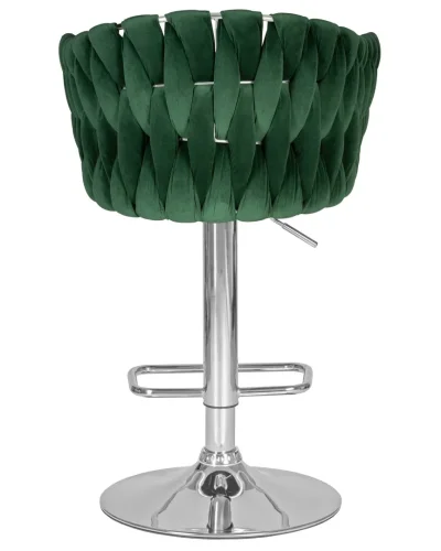 Стул барный 9692-LM MARCEL, цвет сиденья зеленый велюр (MJ9-88), цвет основания хромированная сталь Dobrin, зелёный/велюр, ножки/металл/хром, размеры - 890*1100***550*490 фото 5