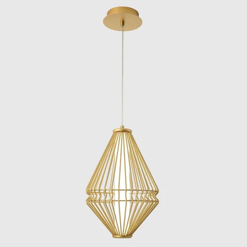Светильник подвесной LED CUADRA SP18W LED GOLD Crystal Lux белый на 1 лампу, основание золотое в стиле современный фото 2