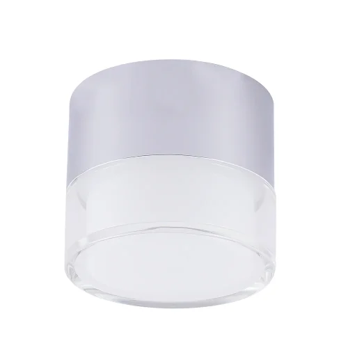 Светильник накладной LED CLT 139C80 CH 4000K Crystal Lux прозрачный 1 лампа, основание серебряное в стиле современный круглый фото 2