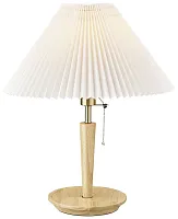 Настольная лампа 531-714-01 Velante белая 1 лампа, основание бежевое латунь дерево металл в стиле кантри прованс современный 