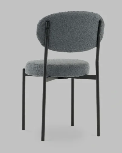Стул Бриф DD букле темно-серый УТ000041484 Stool Group, серый/букле, ножки/сталь/чёрный, размеры - ***** фото 5