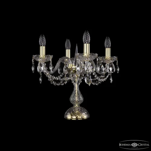 Настольная лампа 1402L/4/141-39 G Bohemia Ivele Crystal без плафона 4 лампы, основание золотое металл хрусталь в стиле классический sp