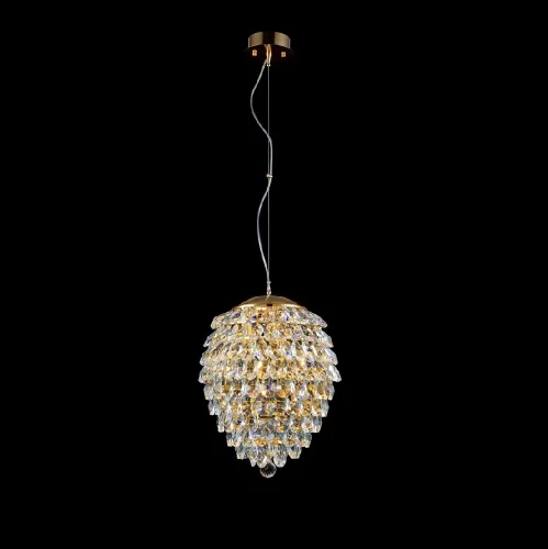 Светильник подвесной CHARME SP4 GOLD/TRANSPARENT Crystal Lux прозрачный 4 лампы, основание золотое в стиле классический 