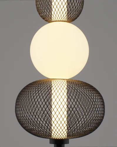 Светильник подвесной LED Lattice V11252-PL Moderli белый чёрный на 1 лампу, основание чёрное в стиле современный фото 4