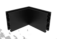 Соединитель для магнитного двустороннего шинопровода угловой CLT 0.226 04 BL Crystal Lux чёрный в стиле современный для светильников серии Укс5 (Ux5) ux5 узкий магнитный двусторонний