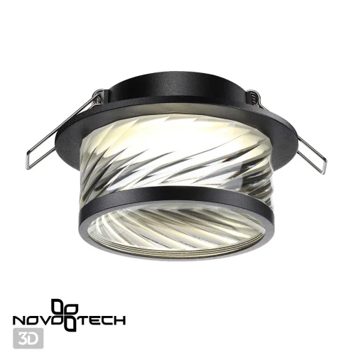 Светильник точечный Gem 370918 Novotech прозрачный 1 лампа, основание чёрное в стиле современный  фото 6