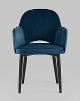 Стул Венера NEW, велюр сине-зеленый УТ000037244 Stool Group, зелёный синий/велюр, ножки/металл/чёрный, размеры - ****585*645