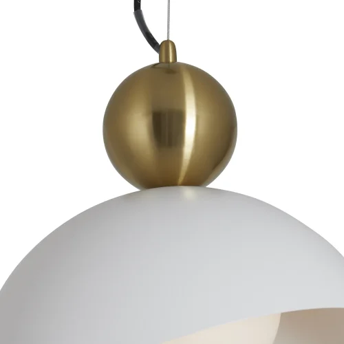 Светильник подвесной Bowl FR5439PL-01W Freya белый 1 лампа, основание белое в стиле современный арт-деко  фото 4