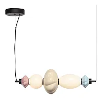 Светильник подвесной LED Florentini SL6134.423.01 ST-Luce разноцветный на 1 лампу, основание чёрное в стиле современный линейный