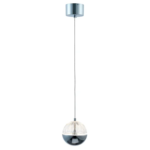 Светильник подвесной LED Ballonger 4327-1P Favourite прозрачный хром на 1 лампу, основание хром в стиле современный 