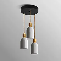 Светильник подвесной OLLY G 213687-26 ImperiumLoft белый на 3 лампы, основание золотое в стиле современный лофт 