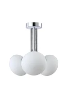 Светильник подвесной ALICIA SP3 CHROME/WHITE Crystal Lux белый 3 лампы, основание хром в стиле современный 