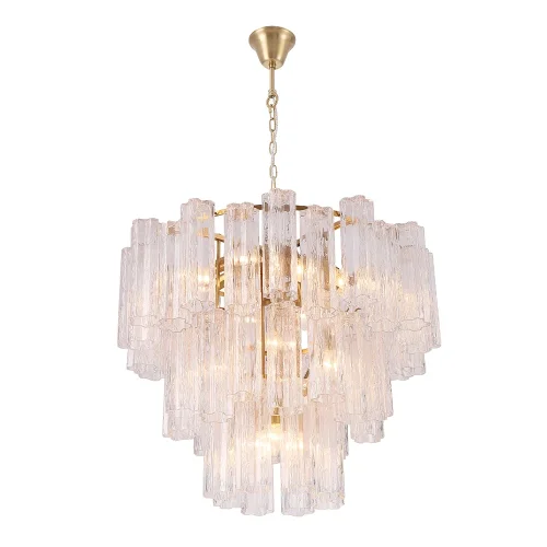 Люстра подвесная ROSE SP15 BRASS Crystal Lux прозрачная на 15 ламп, основание бронзовое в стиле классический фото 2