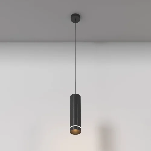 Светильник подвесной LED Orlo P085PL-12W3K-B Maytoni чёрный на 1 лампу, основание чёрное в стиле современный хай-тек трубочки фото 5