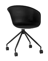Кресло офисное LIBRA, пластик белый, экокожа УТ000005564 Stool Group, белый/пластик, ножки/металл/чёрный, размеры - ****600*535