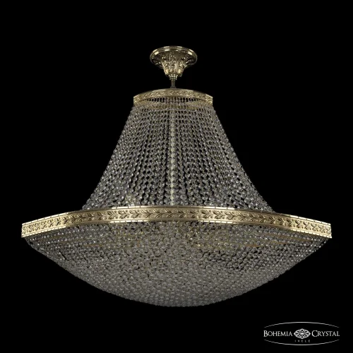 Люстра потолочная хрустальная 19323/H1/90IV G Bohemia Ivele Crystal прозрачная на 16 ламп, основание золотое в стиле классический sp