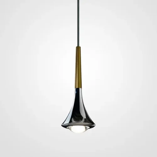 Светильник подвесной CAI Brass 219211-23 ImperiumLoft прозрачный 1 лампа, основание латунь в стиле скандинавский минимализм 