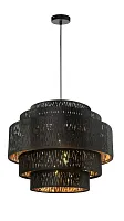 Светильник подвесной Tuxon 15264H3 Globo чёрный золотой 1 лампа, основание чёрное в стиле современный 