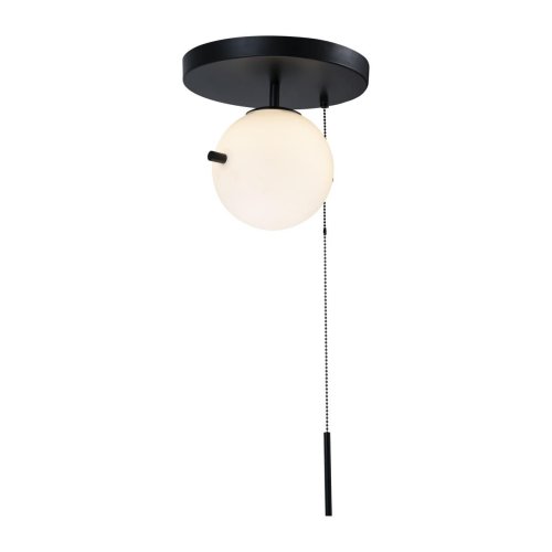 Светильник потолочный Signal 10029C Black LOFT IT белый 1 лампа, основание чёрное в стиле современный шар фото 4