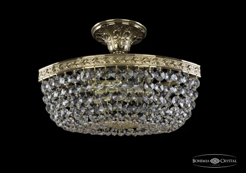 Светильник потолочный 19113/35IV G Bohemia Ivele Crystal прозрачный 2 лампы, основание золотое в стиле классический sp