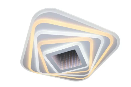 Светильник потолочный LED с пультом 81030/5C Natali Kovaltseva белый 1 лампа, основание белое в стиле хай-тек с пультом квадраты фото 2